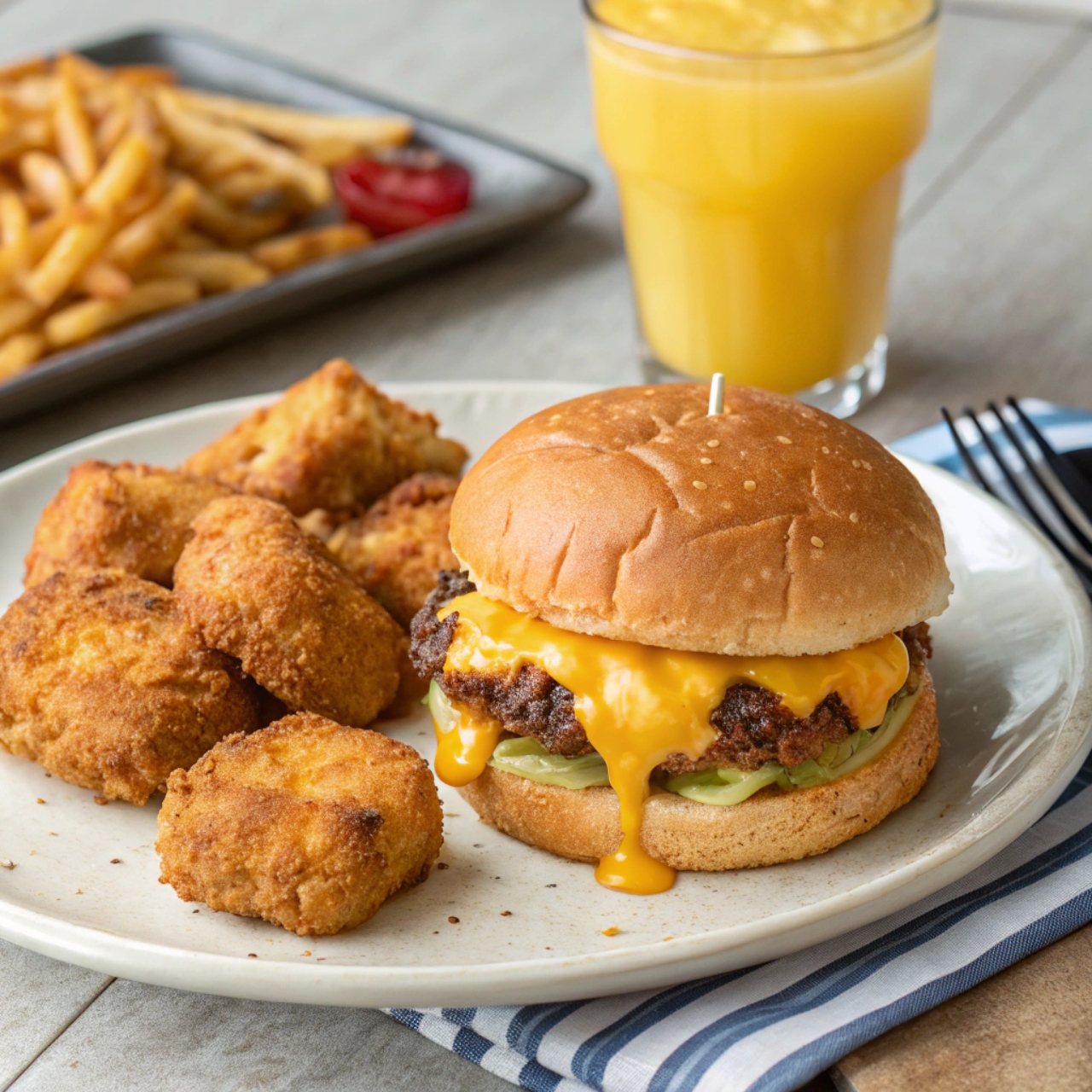 Burger, Nuggets & Bonjus