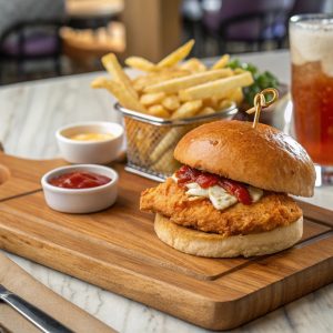 Chicken Burger & fries